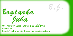 boglarka juha business card